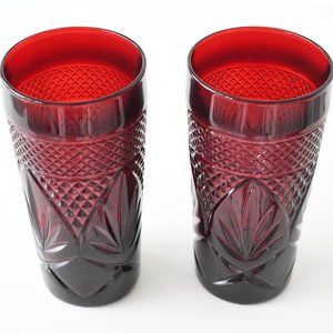 Dark Red Tiki Glass